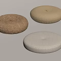 Round Woven Cushions in Brown Beige and Light Beige Colors for Home Use