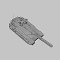 Futuristic Armored Tank With Long Barrel And Modern Military Design Features