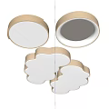 Modern Ceiling Lights Set With Round And Cloud Shaped Design For Home Decor 3d model