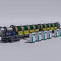Industrial Production Line Equipment With Multiple Green White Control Units