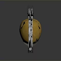 Golden Roman Warrior Helmet With White Plumes And Red White Checkered Accents