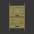 Functional Natural Bamboo Entryway Cabinet Sideboard Featuring Two Tier Storage Design