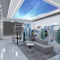 FK Brand Clothing Store With Modern Window Display Mannequins Bright Interior And Decorative Plants