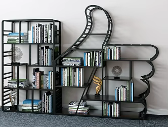 Wrought Iron Bookshelf 3d model