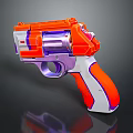 Toy Gun With Orange Purple And White Vibrant Plastic Playful Design For Kids