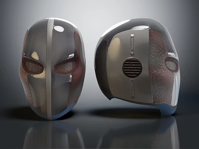 Modern Metallic Helmet Design With Mesh Panels Circular Vent And Dual View 3d model