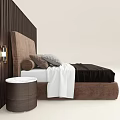 Background double bed 3d model