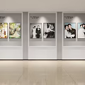 High End Wedding Photography Showcase Window With Bride Groom And Wedding Attire