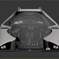 Futuristic Spaceship Cockpit Interior With Advanced Control Panel Design for Space Exploration 3d model