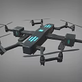 Intelligent Drone Featuring Multi Propellers Blue Light And Advanced Tech Body Design