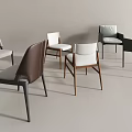 Modern Dining Chairs With Leather Seats Wooden Frames And Metal Legs In Various Colors