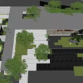 Residential Landscape Design with Green Plants Walkways Steps and Paving Areas