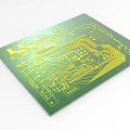 Industrial Equipment Core Component Green Circuit Board With Yellow Wiring And Components