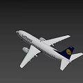 White Lufthansa Airplane With Blue Tail Flying In Sky