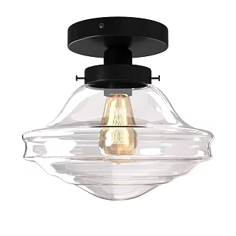 Industrial wind glass ceiling lamp wall lamp 3d model