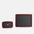 High Quality VIO Red And Black Computer Speakers Three Piece Set 3d model