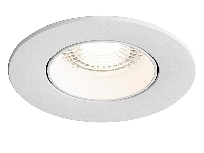 White Recessed Downlight Spotlight With Modern Grid Design And Bright Light Source 3d model