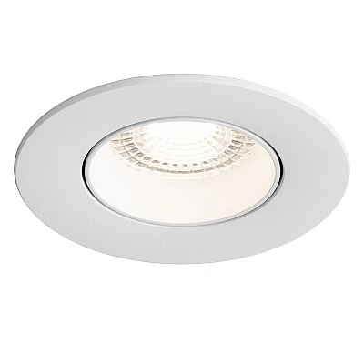 White Recessed Downlight Spotlight With Modern Grid Design And Bright Light Source 3d model