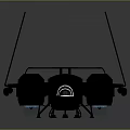 Spacecraft Model Design With Dual Engines Transparent Cockpit And Wings