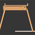 Wooden Folding Workbench With Sturdy Legs Tabletop And Storage Drawers