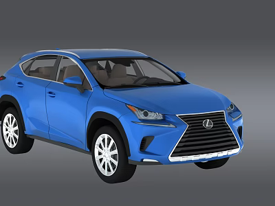 Stylish Blue Lexus SUV With Modern Exterior Design And Chrome Accents 3d model