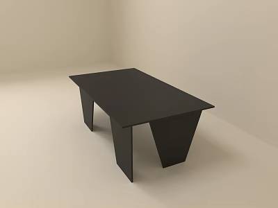 Black Modern Coffee Table With Unique Leg Structure For Living Room 3d model