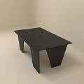 Black Modern Coffee Table With Unique Leg Structure For Living Room
