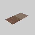 Natural Brown Wooden Floor Material With Interlocking Strip Design And Smooth Surface 3d model