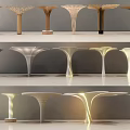 Unique Designer Columns With Artistic Sculptural Shapes And Modern Material Finishes For Interior