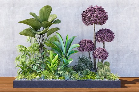 Modern Plant Pile Landscape Plant Indoor Greening Tropical Plant Group 3d model