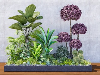 Modern Plant Pile Landscape Plant Indoor Greening Tropical Plant Group 3d model