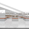 Modern Dessert Shop Interior With Glass Display Cases Fresh Desserts And Pastry Counters