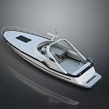 Sleek White Yacht With Open Deck Railing And Cockpit Steps Design 3d model