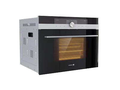 Modern Electric Oven With Stainless Steel Body Glass Door And Control Panel 3d model