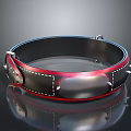 Stylish Black and Red Leather Pet Collar With Metal Buckle And Spikes Design