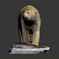 Detailed Polar Bear Figurine Standing On White Base With Naturalistic Pose