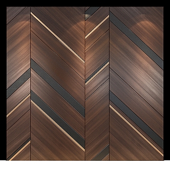 Solid wood background wall 3d model