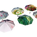 Various Colorful Sunshade Designs With Floral Patterns For Outdoor Use