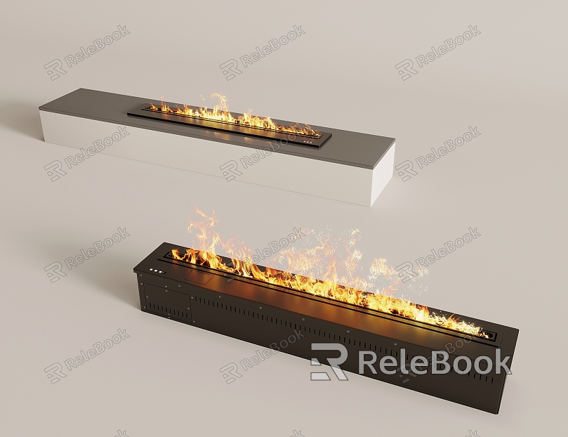 Modern Fireplace Electronic Flame Embedded Fireplace model