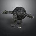 Mythical Gray Turtle Sculpture With Rough Shell Sharp Claws And Limbs