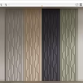 Modern Textured Wall Panels With Geometric Patterns In Various Colors For Interior Design 3d model
