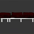 Modern Red L Shaped Sectional Sofa With Metal Legs For Living Room