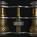 Vintage Brass Binoculars Commercial Equipment With Decorative Design And Classic Style