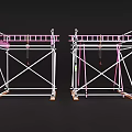 Industrial Scaffolding Equipment With Metal Frame Structure And Multiple Platforms For Construction