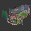 INDUSTRIAL LOFT BUS MINI BUS MINI BUS MINI BUS MINI BUS DRIVING BUS 3d model
