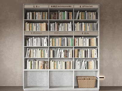 Modern bookcase model