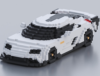 Pixel Car Modern Toy Car 3d model