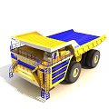 Yellow Mining Dump Truck With Large Tires Cab And Heavy Duty Dump Body