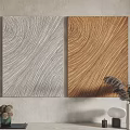 Gray And Brown Textured Decorative Paintings On Light Wall For Interior Decor 3d model