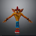 Cartoon Character With Orange Fur Red Hair Blue Pants Red Shoes Brown Gloves And Outstretched Arms
